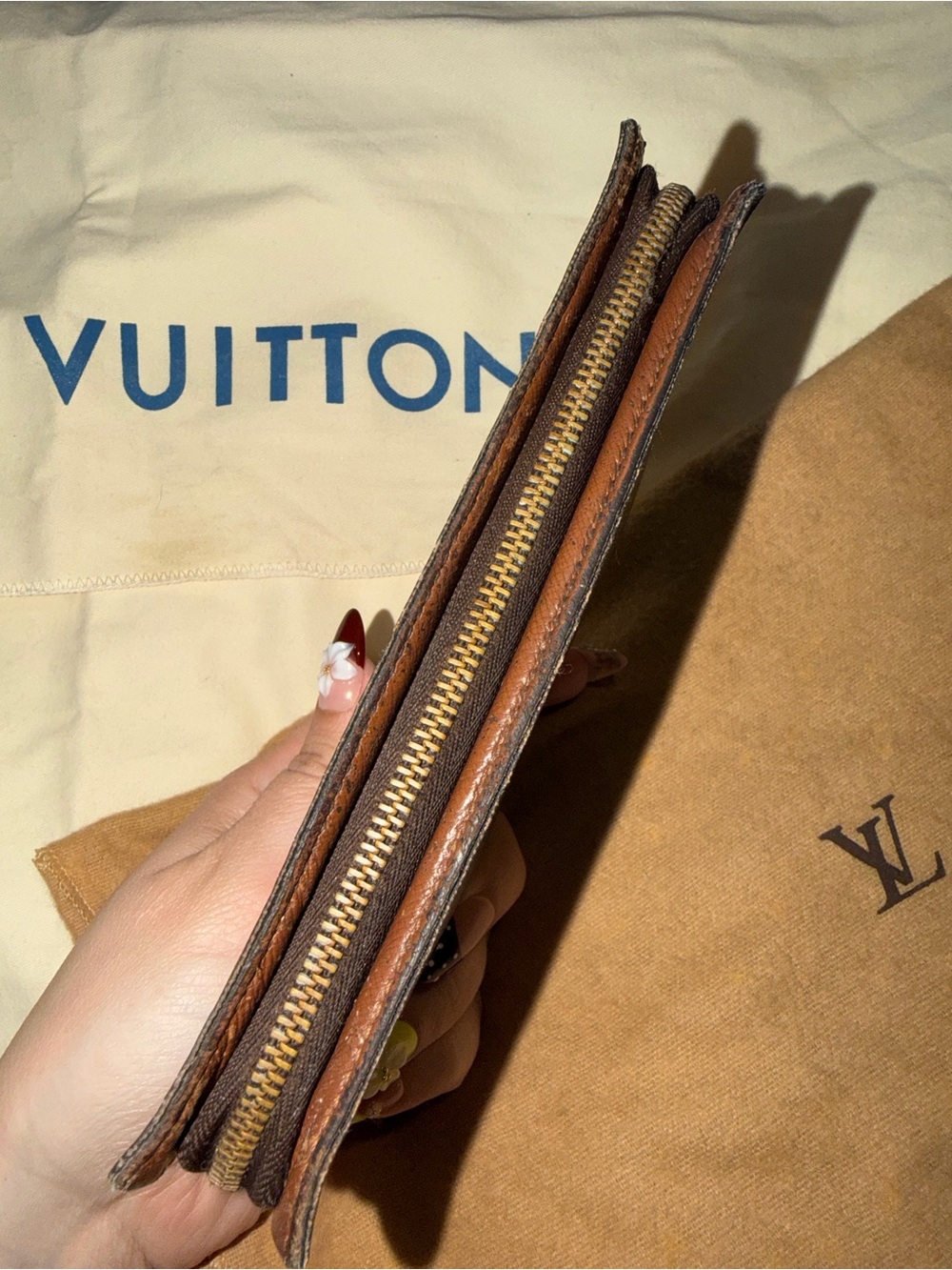 Louis Vuitton Monogram Brown and Gold Continental Wallet - Picture 3 of 9